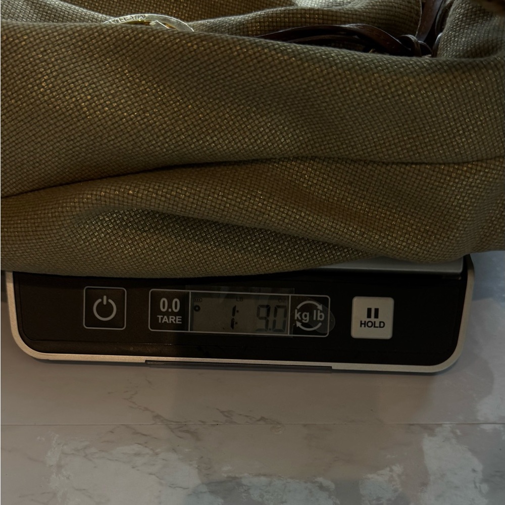 Michael Kors Canvas &‎ Leather Drawstring Bucket Bag Beige/Tan Shoulder Tote - Picture 9 of 9